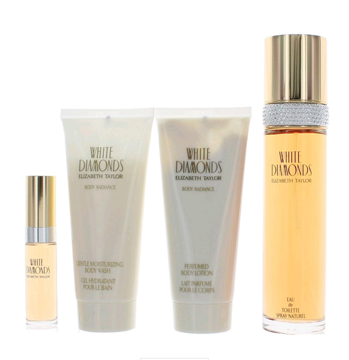 White Diamonds by Elizabeth Taylor, 4 Piece Gift Set women with 3.4oz