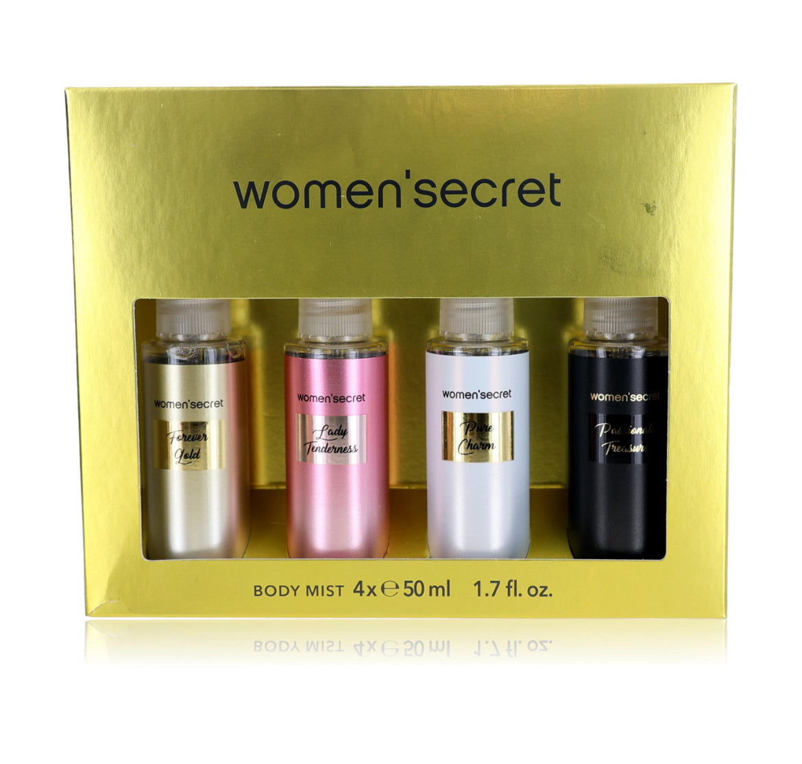 Women'Secret by Women'Secret, 4 Piece Body Mist Set for Women (Gold)