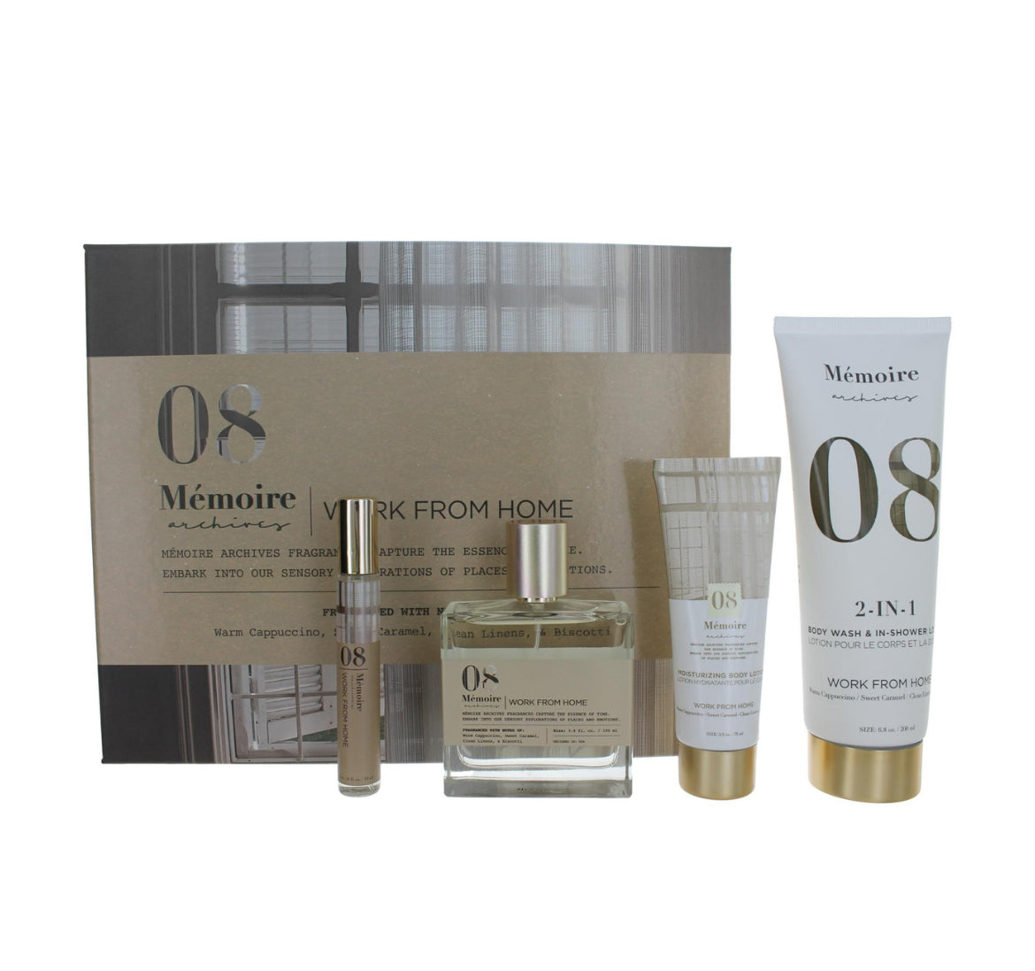 Work From Home by Memoire Archives, 4 Piece Gift Set for Unisex