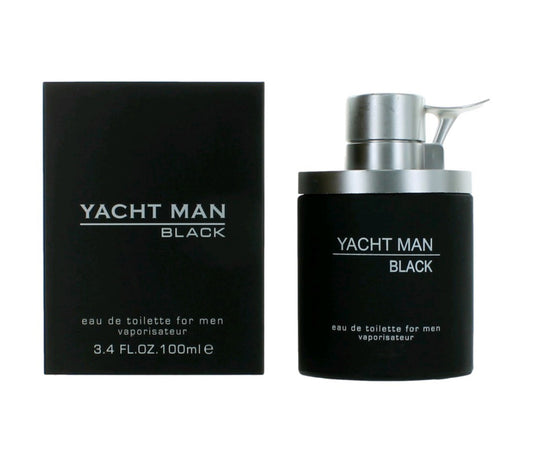 Yacht Man Black by Myrurgia, 3.4 oz EDT Spray for Men