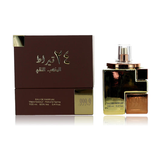 24 Carat Pure Gold by Lattafa, 3.4 oz EDP Spray for Unisex