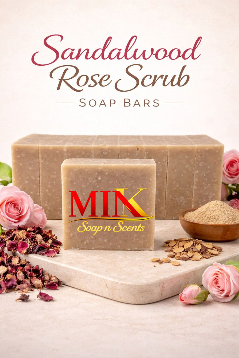 Sandalwood
Rose Scrub
- SOAP BARS -