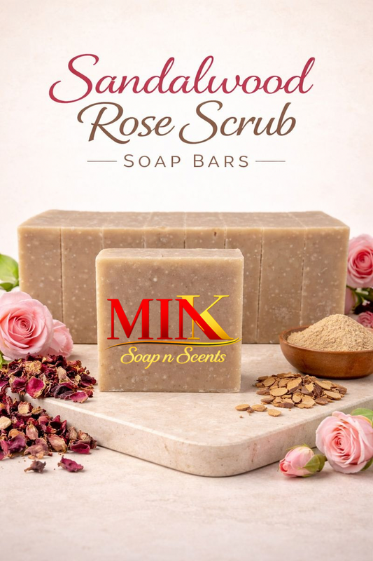 Sandalwood
Rose Scrub
- SOAP BARS -